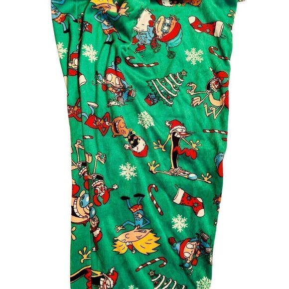 Nickelodeon Characters Men Christmas Superminky Fleece Pajama Pant L Fast Ship - Picture 8 of 10